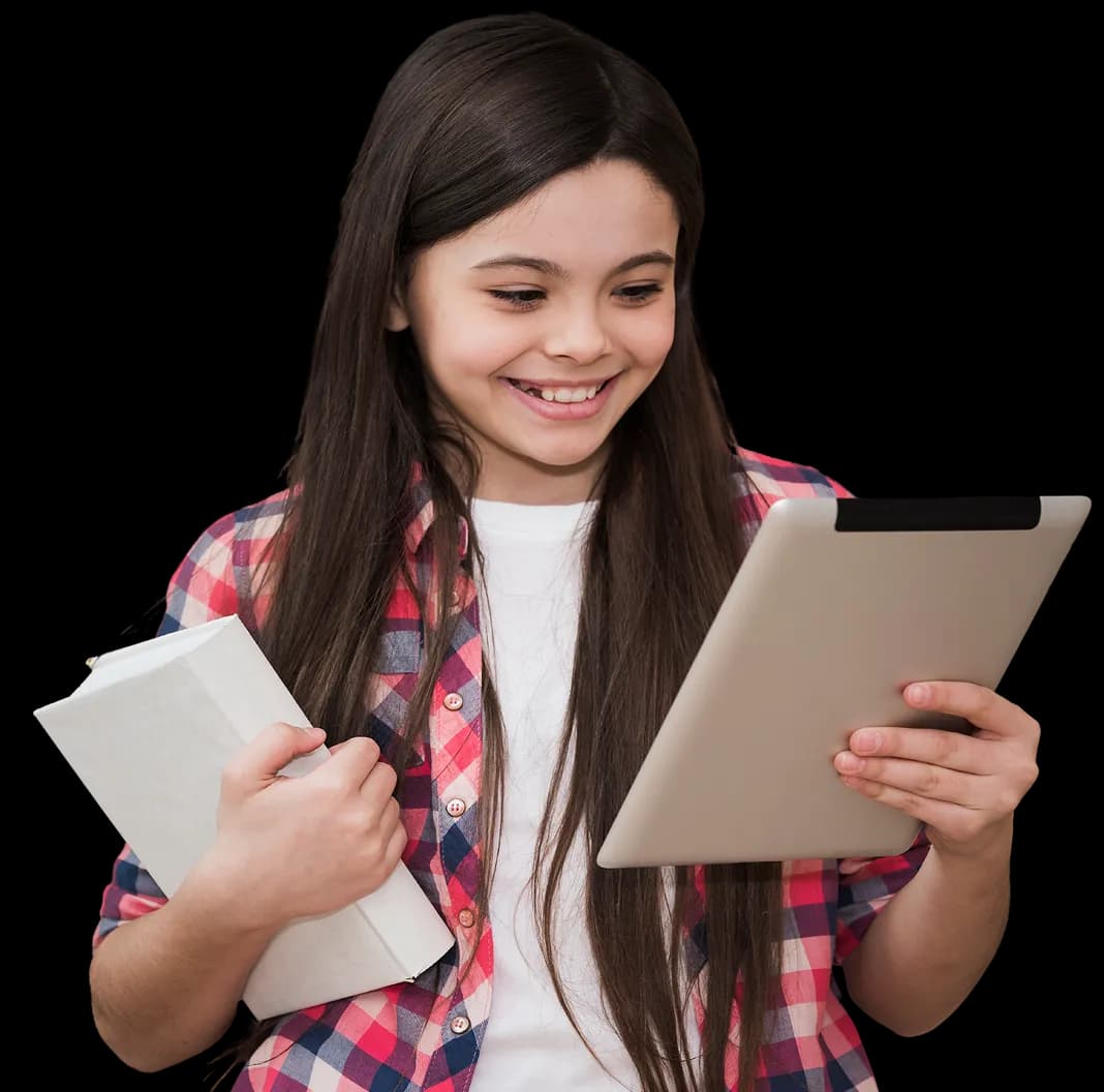 Professional tutor pointing